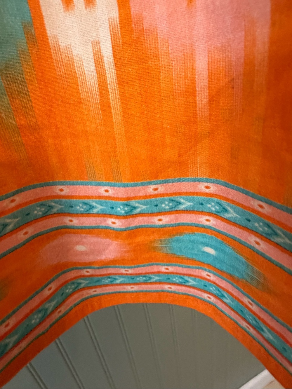 Bella Tu Orange & Turquoise Ikat Camden Shirt Dress Size XL - NWT - Picture 5 of 16